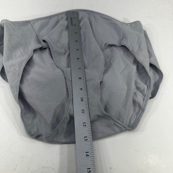 Lot Of Two Hanes Women's Size 8 Panty Brief Hi Cut Gray New Without Tags - Picture 6 of 7